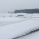 Der Golfplatz am Restaurant Heckers versinkt unter einer weißen Schneedecke.