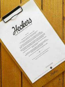 Heckers Speisekarte